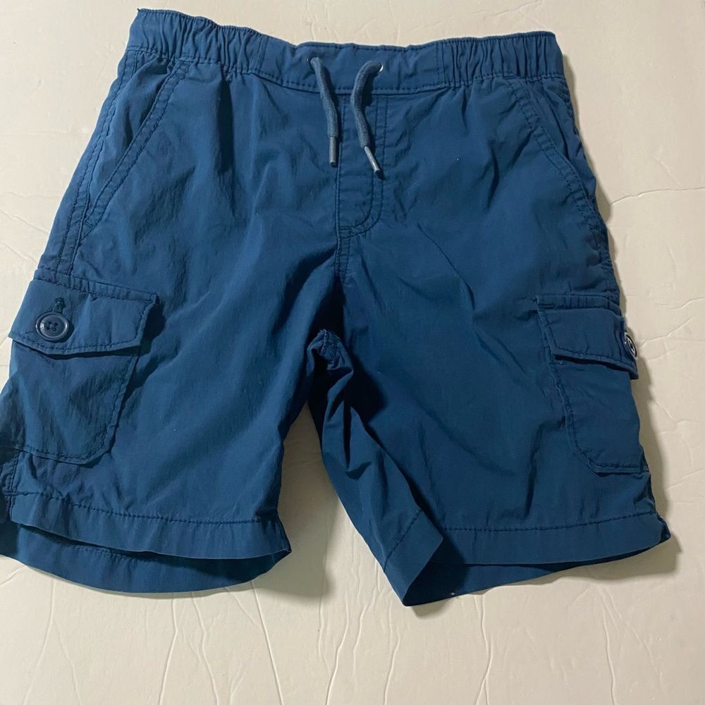 Gap kids Boy's Tech Cargo Short navy blue cotton nylon blend stretch 6-7